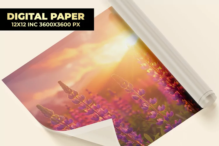 Lupine Flowers Digital Paper