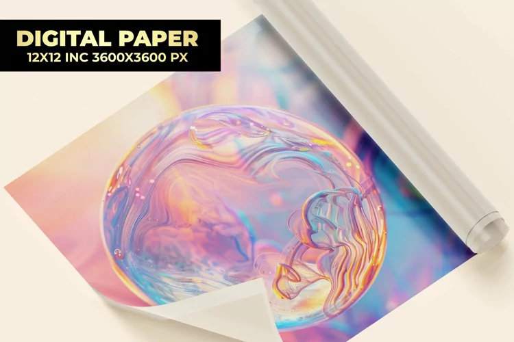 Liquid With Bubble Digital Paper
