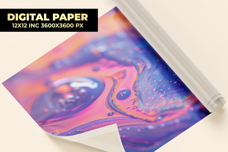 Liquid With Bubble Digital Paper example image 1