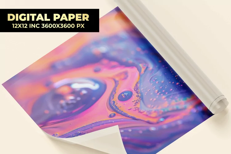 Liquid With Bubble Digital Paper