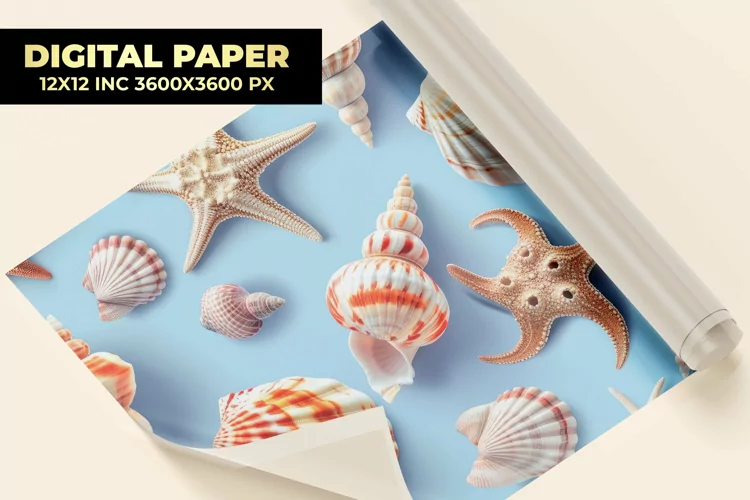 Seashell Digital Paper