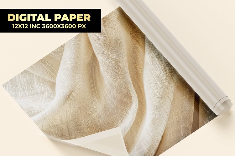 Linen Fabric Digital Paper example image 1