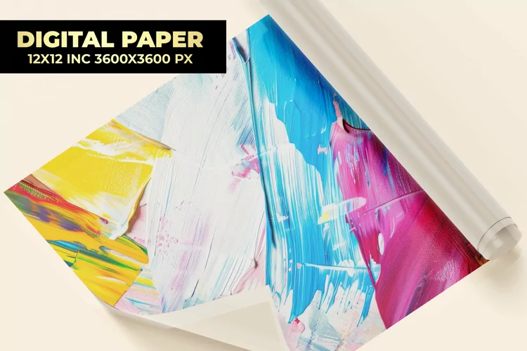 Oil Paint Digital Paper