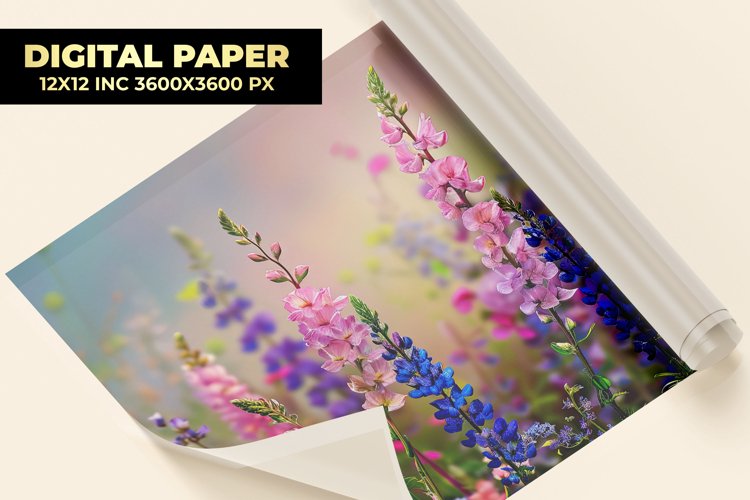 Lupine Flowers Digital Paper example image 1