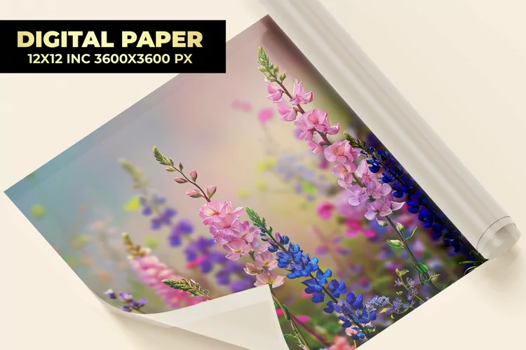Lupine Flowers Digital Paper