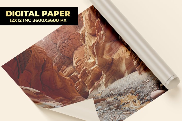 Canyon Mountain Digital Paper example image 1