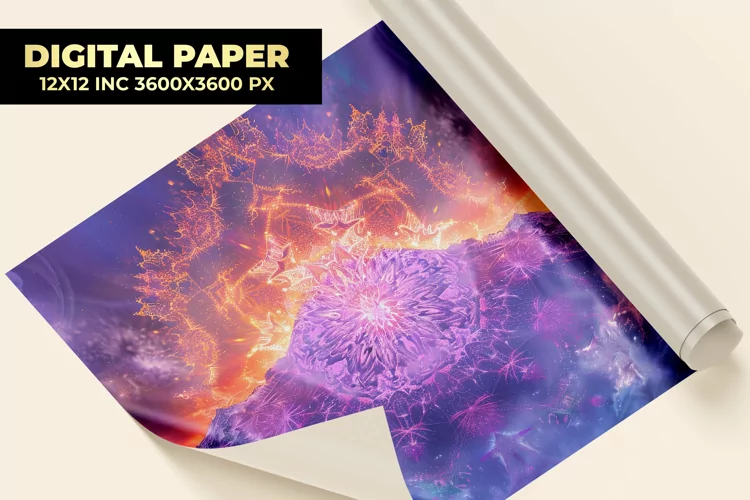 Ethereal Cosmic Digital Paper