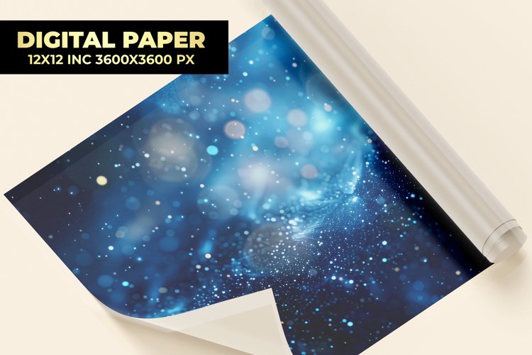Blue Glitter Digital Paper example image 1