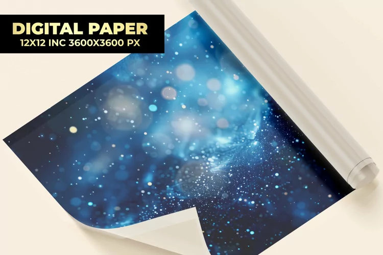 Blue Glitter Digital Paper