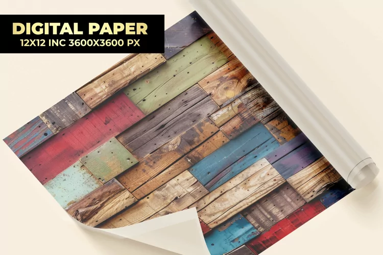 Wooden Wall Digital Paper
