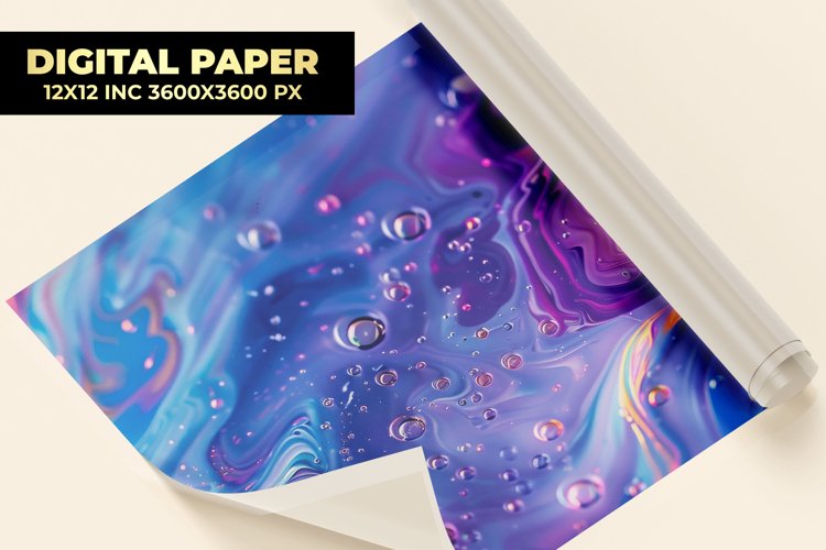 Liquid With Bubble Digital Paper example image 1