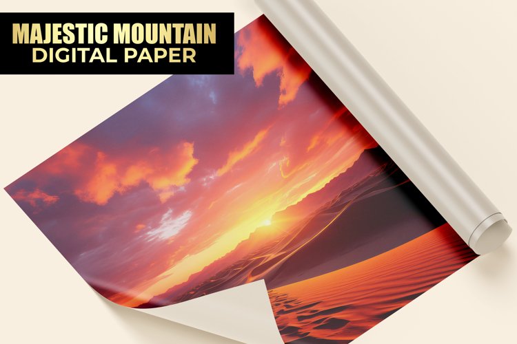 Majestic Mountain Digital Paper example image 1