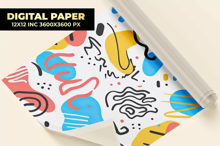 Doodles Style Digital Paper