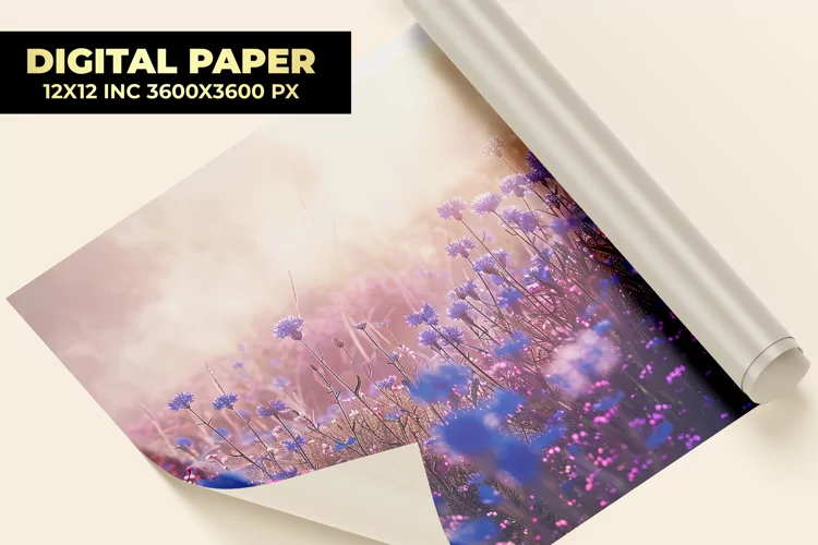 CornFlowers Field Digital Paper