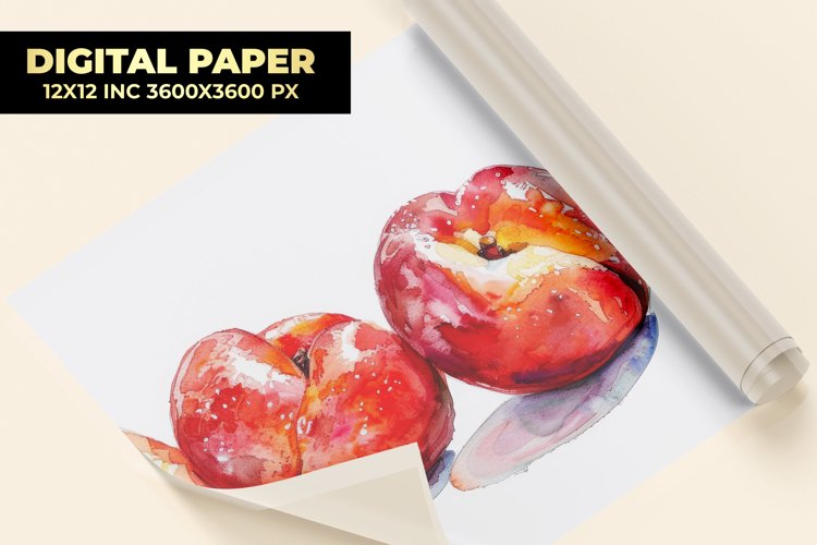Watercolor Apple Digital Paper