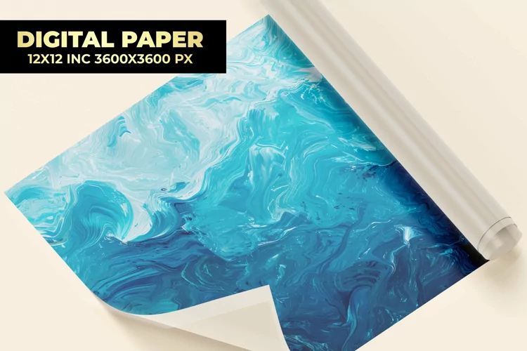 Blue Liquid Digital Paper