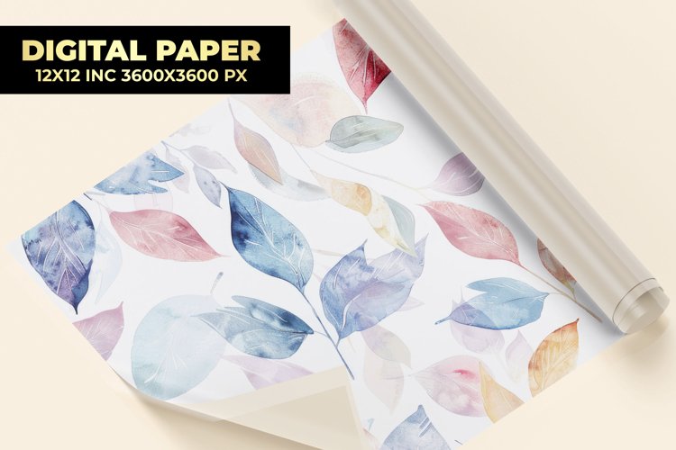 Watercolor Leaves Clipart Image 12