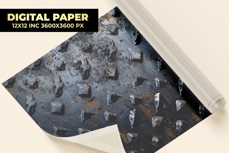 Black Design Digital Paper example image 1