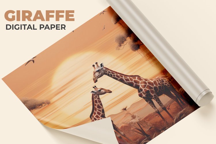 Giraffe Digital Paper example image 1