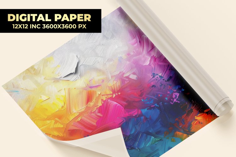 Oil Painting Digital Paper example image 1