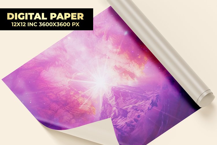 Ethereal Cosmic Digital Paper example image 1