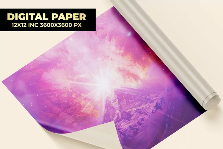 Ethereal Cosmic Digital Paper