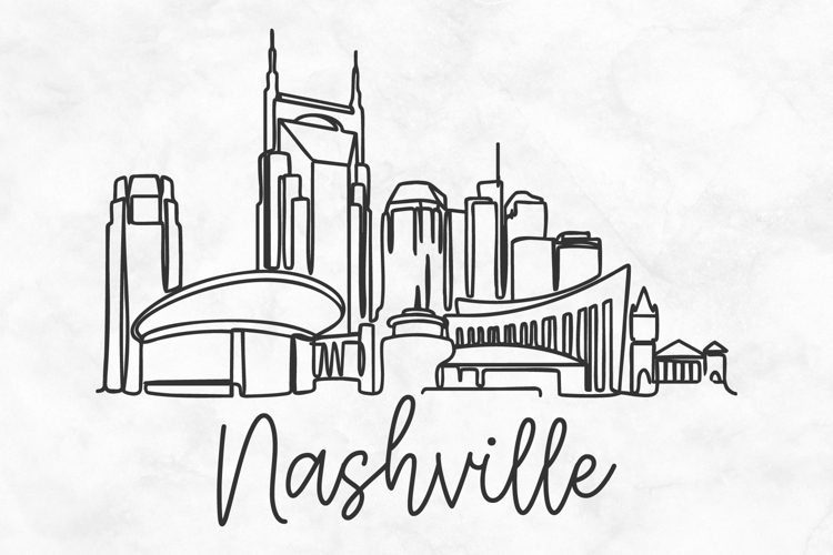 Nashville Minimalism Line Drawing