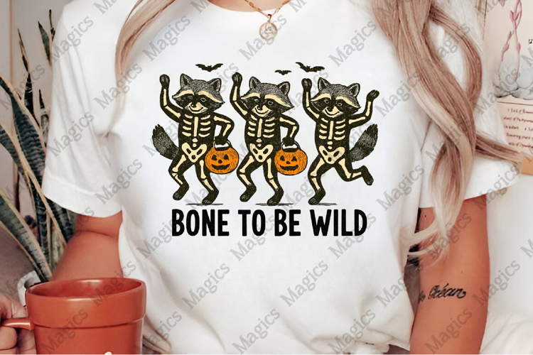 Funny Halloween Skeleton Raccoon Png