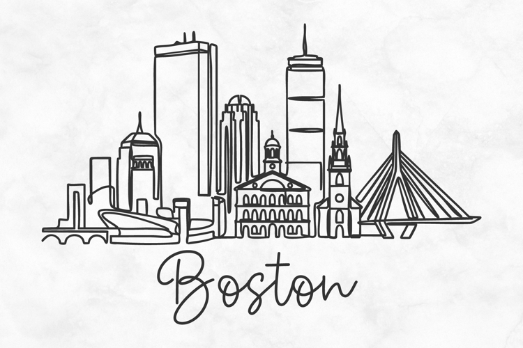 Boston Minimalism Line Drawing