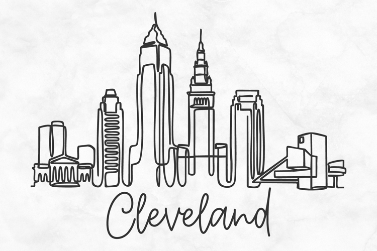 Cleveland Minimalism Line Drawing