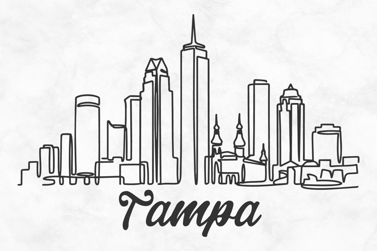 Tampa Minimalism Line Drawing