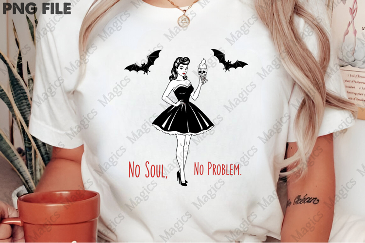 Halloween Pin-up Girl Ice Cream PNG