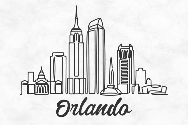 Orlando Minimalism Line Drawing