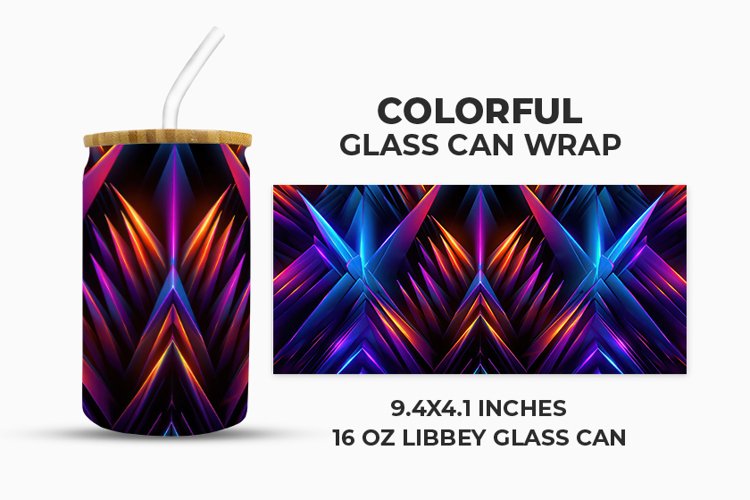 Colorful Glass Can Wrap example image 1
