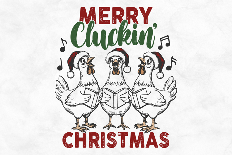 Merry Cluckin Christmas SVG PNG File