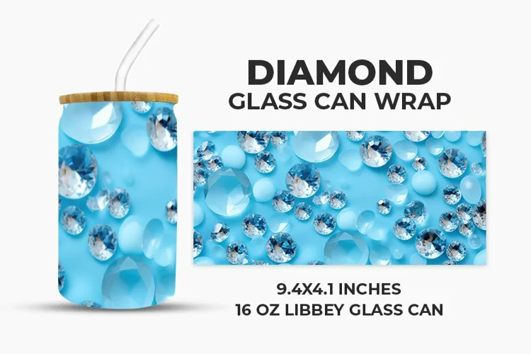 Diamond Glass Can Wrap