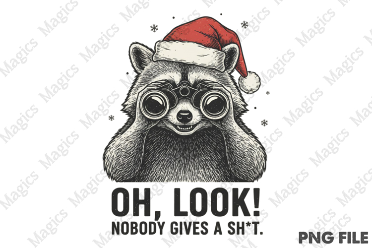 Funny Raccoon Christmas Quote Design