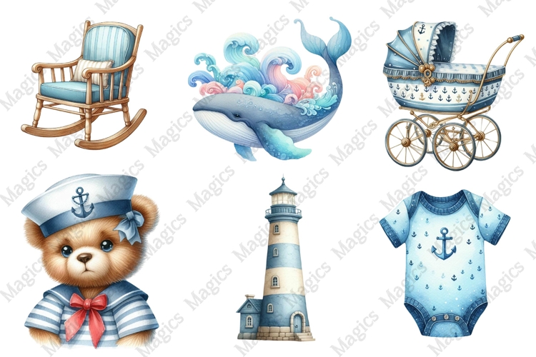 Watercolor Nursery Decor | Ocean Nursery