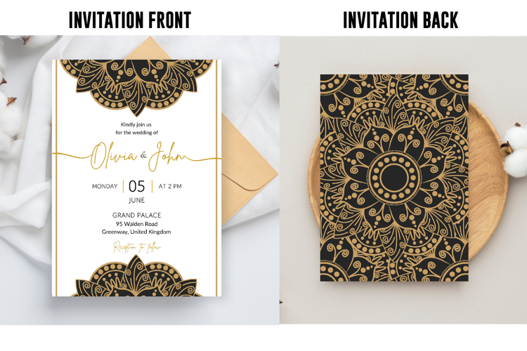 Mandala Wedding Invitation Template | Wedding Invitation