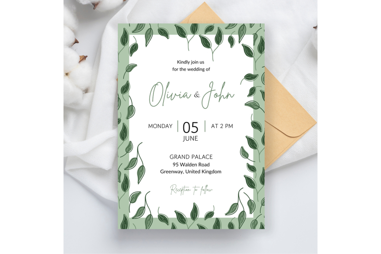 Foliage Wedding Invitation | Wedding Invitation