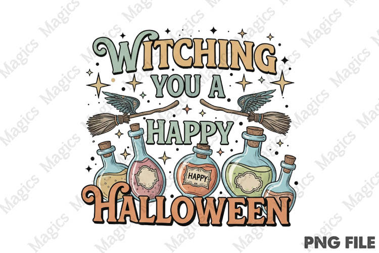Witching You a Happy Halloween Png