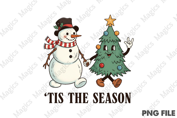 Pink Christmas PNG Sublimation