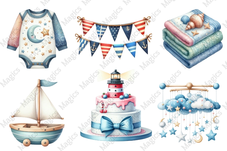 Watercolor Nursery Decor | Ocean Nursery