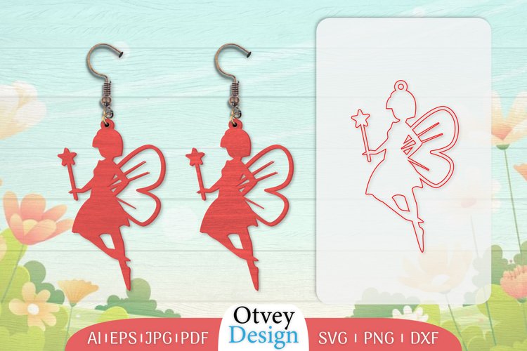 Fairy Earrings Lasercut example image 1