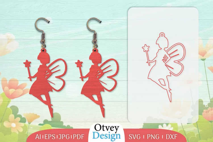 Fairy Earrings Lasercut