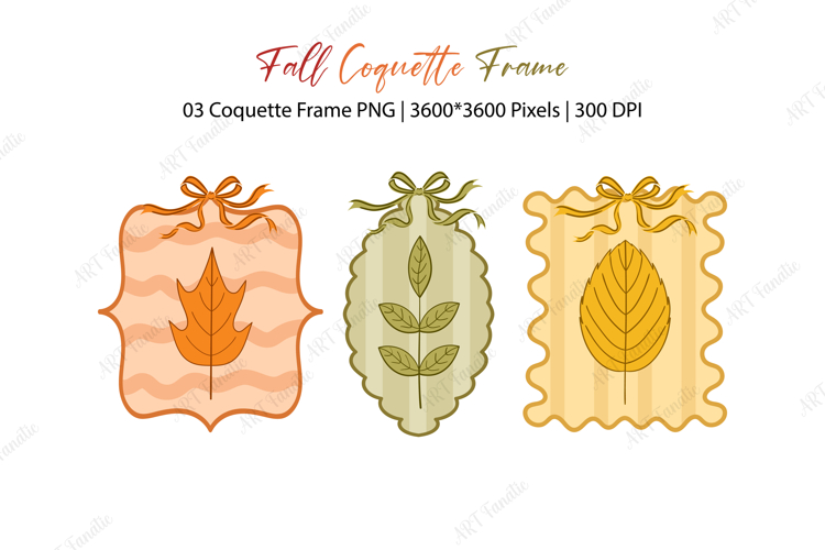 Fall Coquette Frame Png | Fall Clipart Png