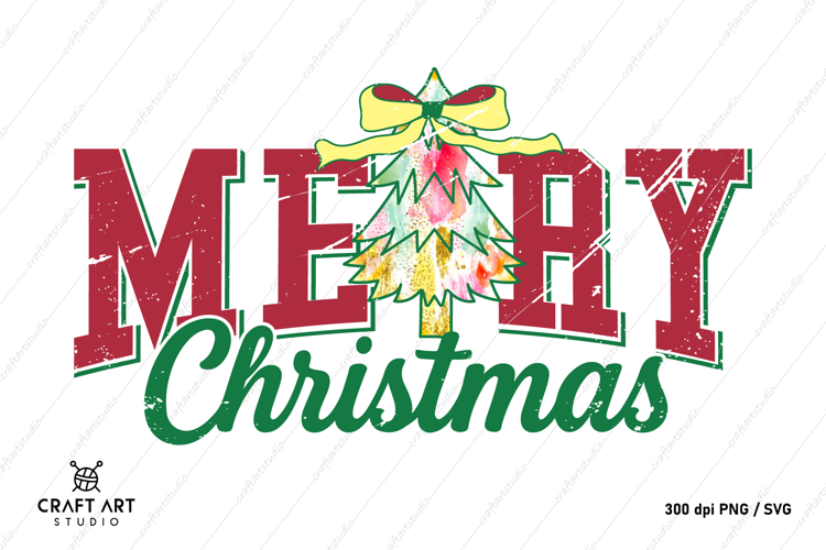Merry Christmas Sublimation, Christmas SVG Cut File