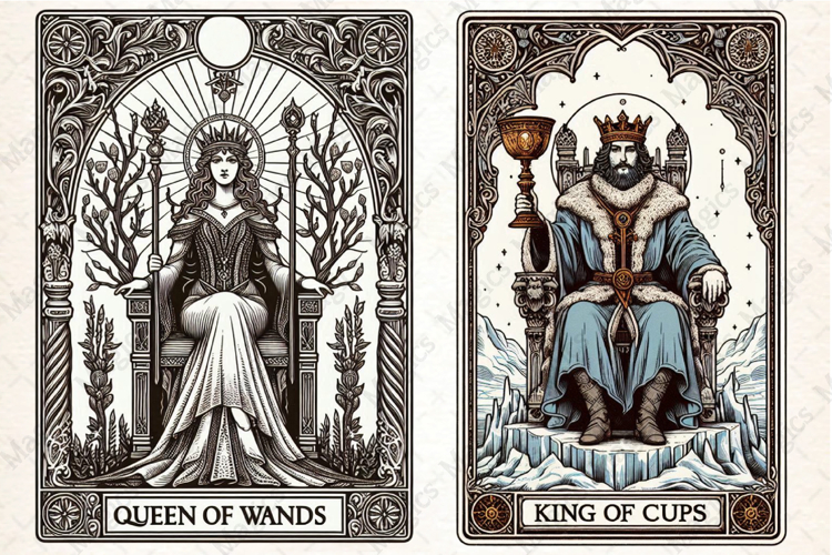Christmas Tarot Card PNG Files
