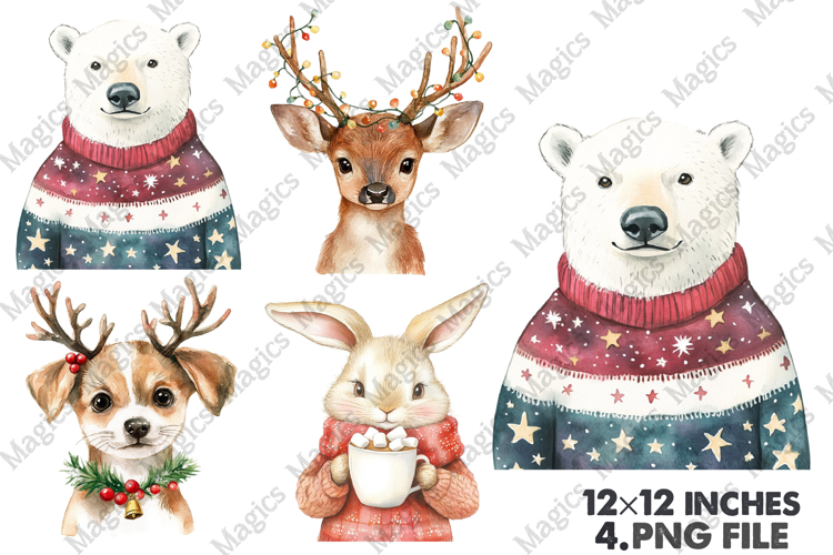 Christmas Animals Clipart