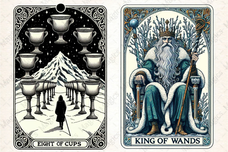Christmas Tarot Card PNG Files